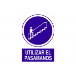 Obligation de signal pictorama et texte - Utilisez la main courante