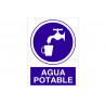 Signal d'obligation pictogramme et texte Eau potable COFAN