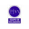 Sign requiring the use of welding equipment (pictogram and text) COFAN