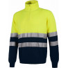 Fluor sweater in thick knit fabric with reflective tapes WORKTEAM C5511