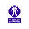 Obligation sign pictogram and text Mandatory use of tight clothing COFAN