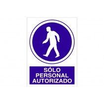 Observação de sinal Pictorama e texto - apenas pessoal autorizado