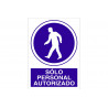 Obligation sign Authorized personnel only (text and pictogram) COFAN
