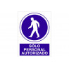 Señal de obligación Solo personal autorizado (texto y pictograma) COFAN