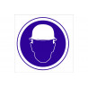 Signo de pictograma que indica o uso obrigatório do capacete COFAN