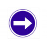 Pictorama signal Mandatory right direction COFAN