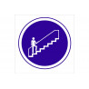 Señal de obligación de pictograma Obligatorio uso de escalera COFAN