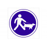 Il est obligatoire de porter des chiens attachés, signe d'obligation COFAN