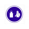 Pictogram sign Mandatory use of apron and protective suit COFAN