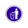Pictogram sign Mandatory use of trash cans COFAN