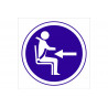 Obligation sign indicating Mandatory use of seat belt COFAN