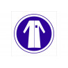 Signo de pictograma que indica que é obrigatório o uso da bata COFAN
