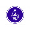 Obligation sign indicating Use knees to lift loads (pictogram only) COFAN