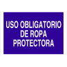 Safety sign of mandatory use of protective clothing (text only) COFAN