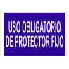 Indicação de obrigação de utilização do protector fixo COFAN