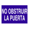 Text only obligation sign Do not obstruct the door COFAN