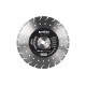 Disco de diamante velho e concreto asfalto