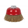 Cup Wire Brush Wavy M14 Brass-Plated Steel 0.3 mm Ø COFAN