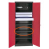 Étagère basse modulaire 4 tiroirs et armoire DEBK114D | METALWORKS