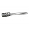 Cross-Toothed Carbide Rotary Burr" Cylindrical with Center Cut