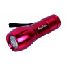 Mini aluminum flashlight 9 LED COLORS 2.7 x 10cm COFAN
