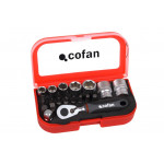 Imposta mini ratcher, occhiali e punte da 1/4 "23 pezzi.