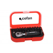 Ensemble mini Carraca 1/4 "avec des conseils (33 pcs.)
