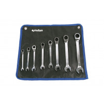Set de 8 llaves combinadas con carraca reversible 09504055