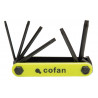 Jeu de clés hexagonales type Torx en acier résistant COFAN 09508537