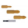 3-point titanium Pozidriv screwdriver adapter PZ-1 PZ-2 PZ-3 COFAN 09594006