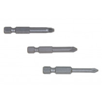 BLISTER OF THREE TIPS Pozidrive 50mm
