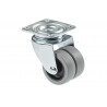 Rueda doble de polipropileno con placa de 60 mm y diámetro de 50 mm para pesos de hasta 70 kg COFAN 09403405