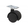 Roda de plástico com placa de 42 mm para pesos de 15 kg a 25 kg COFAN