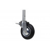 Roda giratória de andaime macho com freio e roda de Ø200 mm x 46 mm de espessura COFAN 09402751