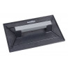 Rectangular plastic spatula with a black plastic handle and two sizes COFAN.