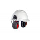 Earmuffs para capacete com âncora p3e 32db (vermelho) 3m pellet x3p3
