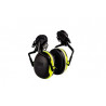 X4P3 helmet earmuffs with anchor, black with headband P3E 32db Hi-Vi PELTOR 3M