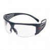 Les lunettes de sécurité à lentilles incolores anti-démangeaisons et monture grise ScotchgardTM (K et N) 3M