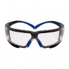 Des lunettes de sécurité incolores montées en bleu gris avec mousse ScotchgardTM (K et N) 3M