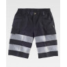 Bermuda Combi with segmented reflective strips of High Visibility WORKTEAM C2707