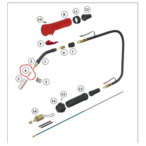 Contatta il tubo M6 (10 pezzi) 1091542