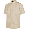 Camisa de manga curta tipo safari com abertura nos lados WORKTEAM B8510