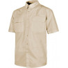 Chemise à manches courtes de type safari avec fente sur les côtés WORKTEAM B8510