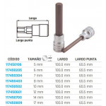 Llaves de vaso Hexagonales 1/2" serie larga, acabado mate 117450106