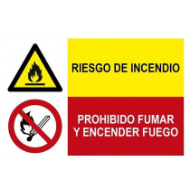 Combined signal Risk fire and forbidden smoking