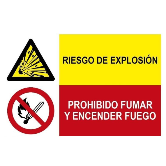Combined signal risk of explosion and prohibited smoking