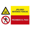 Industrial sign Danger toxic materials, No entry SEKURECO