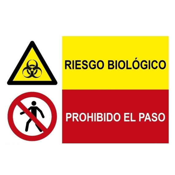 Signal combiné risque biologique et interdit el paso