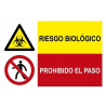 Biological hazard sign, no entry SEKURECO