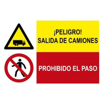 Combined signal DANGER TRUCK SHOW